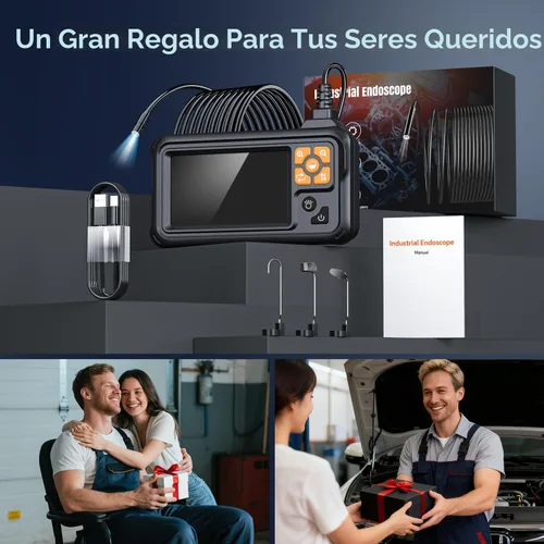 Vista 8 de SKYBASIC Cámara Endoscopio Industrial Boroscopio con Luz, 4.3'' HD Digital Portátil Impermeable Herramientas de Alcantarillado Cámara de Inspección