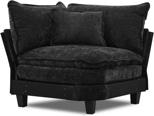 Vista 55 de Sofá Seccional, Sofá Modular Cloud con Otomana, Sofás Cama de Asiento Profundo con Almohadas Decorativas, Cómodo Sofá de Dos Plazas de Chenilla