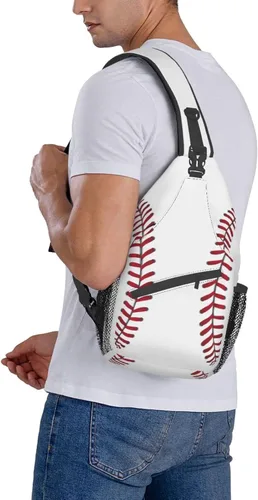 Vista 9 de Bolso bandolera de pecho de vaca casual para mujeres y hombres, bandolera bandolera bandolera bolsa de hombro para viajes, senderismo, gimnasio