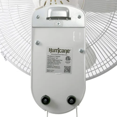 Vista 7 de Hurricane Classic - Ventilador oscilante de montaje en pared, 3 velocidades
