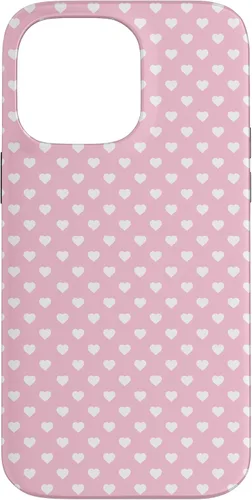 Vista 21 de Hearts Pattern Light Pink White Valentine Case for iPhone 17