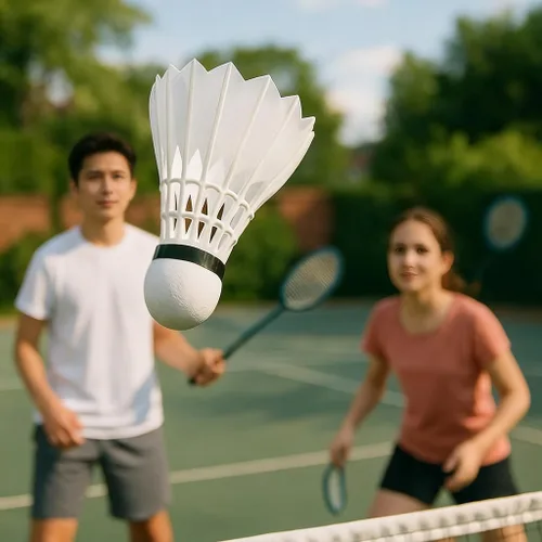 Vista 8 de Badminton Birdies,Badminton Shuttlecocks for Backyard & Baseball Batting Practice,12 Pack Highly Stable & Durable Nylon/Goose Feather Shuttle Balls