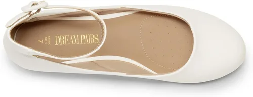 Vista 3 de DREAM PAIRS Revona - Zapatos planos para mujer, con correa para tobillo y plataforma baja