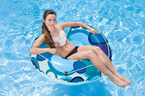 Vista 9 de Poolmaster Flotador de tubo de piscina de 48 pulgadas, círculos brillantes
