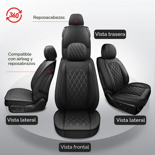 Vista 6 de MIROZO 2 piezas de fundas para asientos delanteros para Dodge Ram, cubierta impermeable para asiento de camión compatible con RAM 1500 2500 3500
