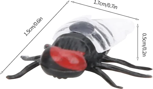 Vista 3 de Zerodis Juguete de simulación 20pcs de plástico modelo de broma de juguete de broma juguete simulación mosca para niños y mascotas (#1)