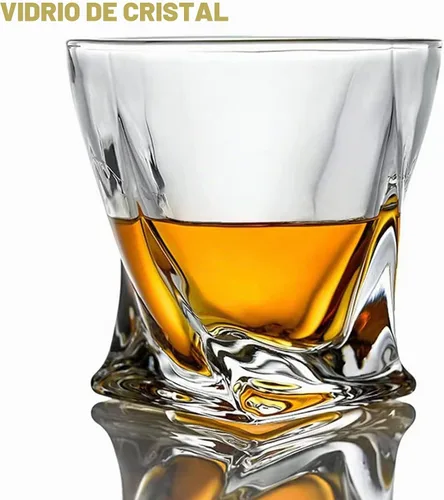 Vista 2 de Mfacoy Juego de 4 vasos de whisky al estilo antiguo