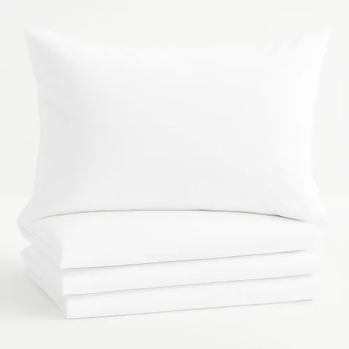 Vista 28 de Comfort Beddings Juego de 4 fundas de almohada estándar, 100% algodón orgánico de 600 hilos, fundas de almohada de algodón rosa rubor, fundas