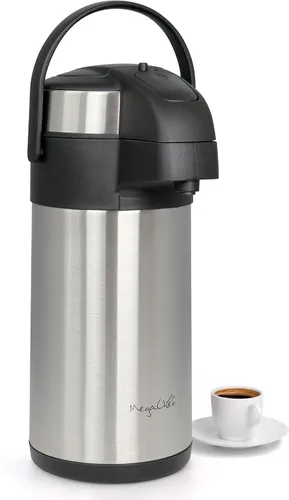 Vista 10 de MegaChef Tapa de bomba de cuerpo de vacío de acero inoxidable de 5 cuartos de galón