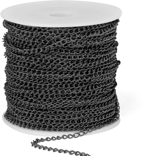 Vista 31 de Rollo de cadenas coloridas de acero inoxidable de 66 pies, acero inoxidable 304 de 0.059 pulgadas de acero inoxidable 304, cadenas trenzadas