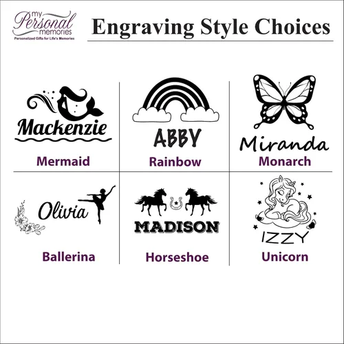 Vista 6 de My Personal Memories Joyero personalizado para niñas grabado personalizado con nombre y bailarina sirena unicornio y más blanco
