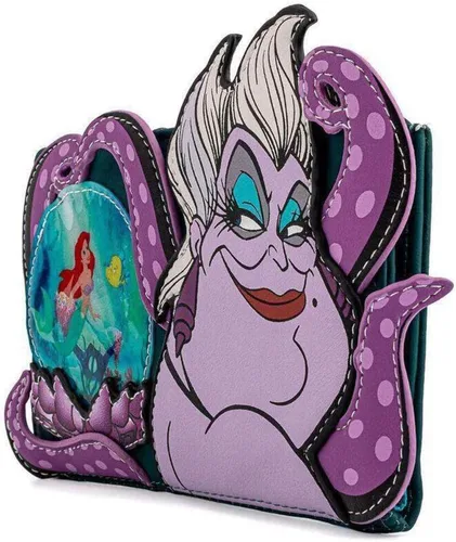 Vista 2 de Disney Villains Scenes Ursula Crystal Ball Flap Wallet, Minimalista