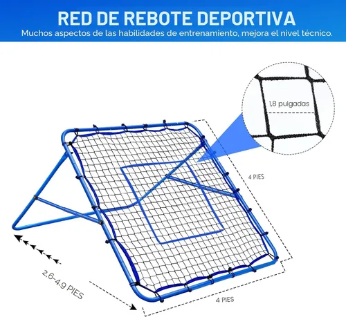 Vista 3 de Volleyball Lacrosse Rebound Net Pro, WINTHAI Lacrosse Rebounder for Backyard, 7x4FT/6x4FT/4x4FT Bounce Back Net with Target Strike Zone, Easy Quick
