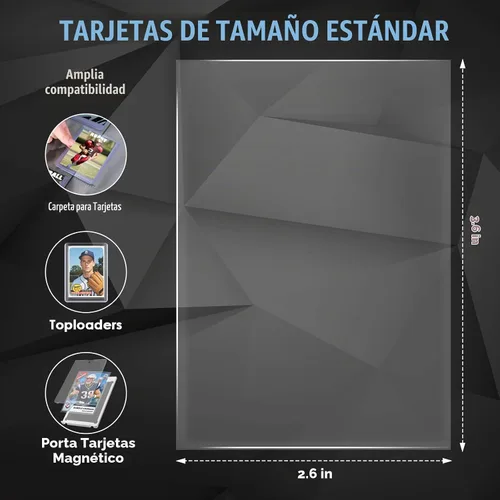 Vista 2 de 3000 fundas para tarjetas intercambiables, protectores de tarjetas blandas transparentes, fundas de plástico de 2.64 x 3.36 pulgadas para tarjetas