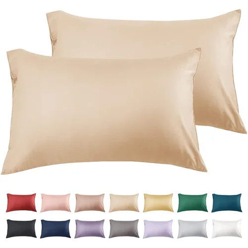 Vista 42 de Warmstar Juego de 2 fundas de almohada de algodón tamaño Queen, fundas de almohada de 600 hilos de 20 x 30 pulgadas, fundas de almohada de algodón
