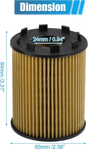 Vista 5 de X AUTOHAUX Filtro de aceite de motor con sellos No.68102241AA/73500049/71765460/71773176/6001073250 para Dodge Dart 1.4L 2013-2016 para Fiat 500