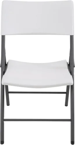 Vista 4 de LIFETIME 80191 Silla plegable comercial ligera, granito blanco con marco gris, paquete de 4