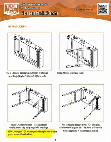 Vista 8 de Yukon Glory Mesa plegable para parrilla y soporte de parrilla Blackstone