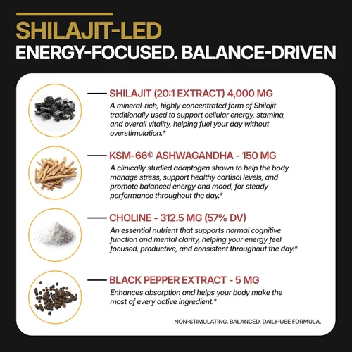 Vista 5 de DLNIA Gomitas de Shilajit con Ashwagandha, Musgo de Mar, Cúrcuma - Shilajit del Himalaya Orgánico, Sin Azúcar y Apto para Veganos para Hombres