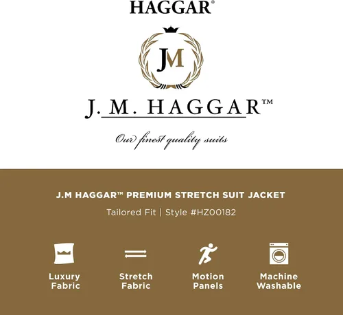Vista 5 de J.M. Haggar Premium - Traje de ajuste clásico elástico, separados - Pantalones y chaquetas Azur