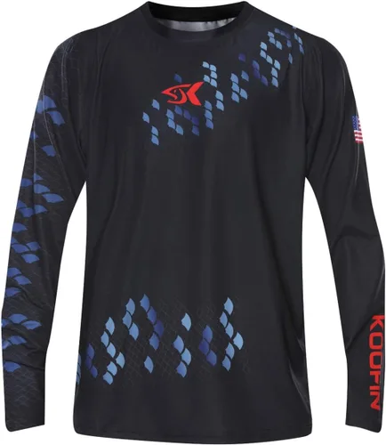 Vista 2 de Camiseta de pesca de lubina de manga larga con protección solar UPF50, ajuste seco, absorbe la humedad, ajuste holgado