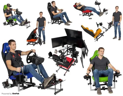 Vista 3 de OpenWheeler GEN3 Racing Wheel Stand Cockpit Blue on Black Fits All Logitech G923 G29 G920 Thrustmaster Fanatec Wheels Compatible with Xbox One