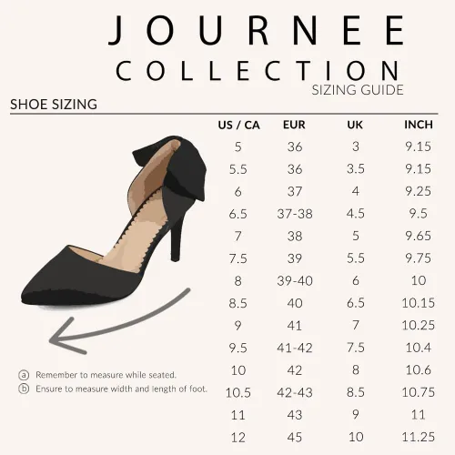 Vista 5 de Journee Collection Zapatos de tacón D'Orsay con punta de lazo para mujer