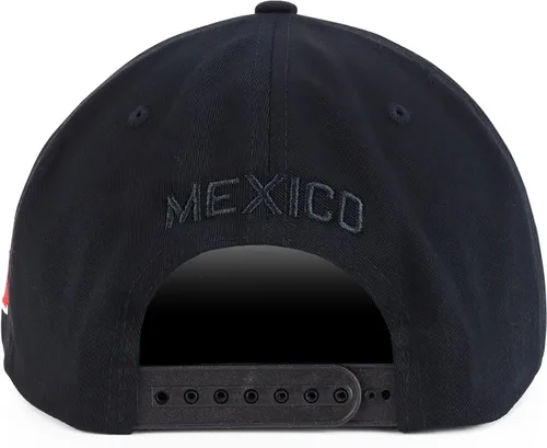 Vista 4 de Hecho En Mexico Eagle 3D Bordado Flat Bill Snapback Cap