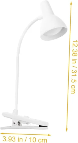 Vista 8 de Uonlytech Luz de mesa de oficina con clip, luces de lectura con clip, luces de libro, protección ocular, lámpara de abrazadera de cuello de cisne