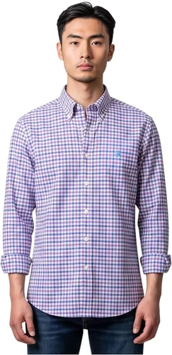 Vista 10 de Brooks Brothers Camisa Deportiva de Manga Larga sin Planchar con Botón para Hombre CORAL ROJO