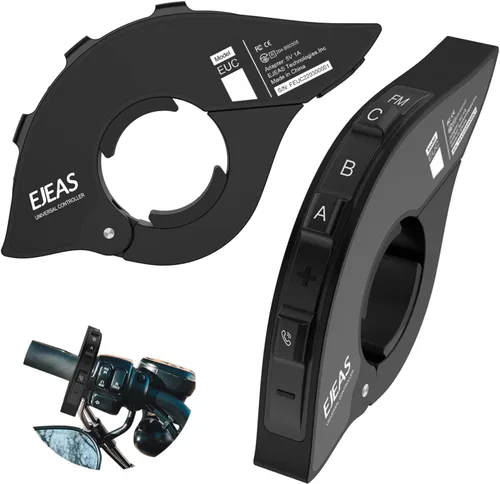 Vista 10 de EJEAS Auriculares Bluetooth para casco de motocicleta E1+, altavoz de casco Bluetooth 5.1 con respuesta automática de llamada y función de reducción
