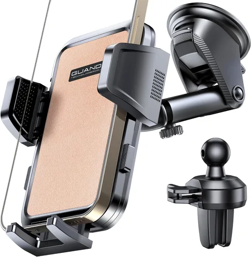 Vista 10 de Soporte ajustable para parabrisas de automóvil, soporte de tablero de ventosa para todos los teléfonos celulares, (+ gancho de ventilación)