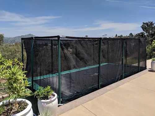 Vista 5 de Trampolín Rectangular Happy Trampoline Pro - Resistente de Servicio Pesado con Capacidad de Salto de 750 libras y Cerramiento de Red - Grande