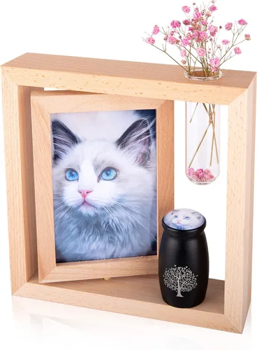Vista 17 de Bivei Urnas pequeñas para cenizas humanas, urna personalizada de recuerdo con foto y texto para hombres y mujeres, mini urnas para adultos