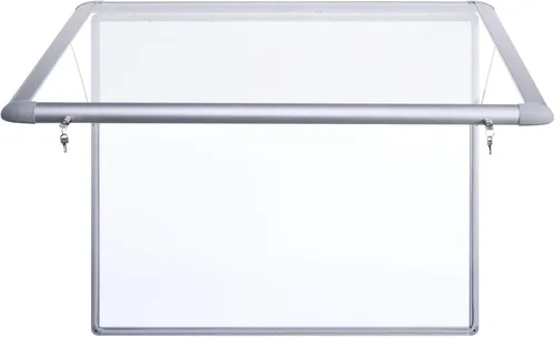 Vista 5 de MasterVision Tablero cerrado resistente al agua, superficie magnética de borrado en seco, 30 x 26,5 pulgadas con marco de aluminio