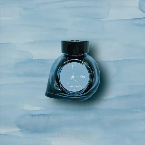 Vista 3 de Colorverse Botella de tinta para pluma estilográfica azul α CNC 2.2 fl oz A base de tintes Serie Project