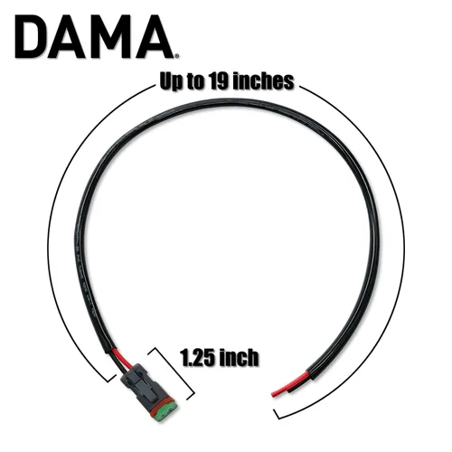 Vista 7 de DAMA Deutsch DT 2 pines enchufe hembra arnés de cableado hembra Conectores de coleta para cable a cable luz de trabajo LED, barra de luz LED
