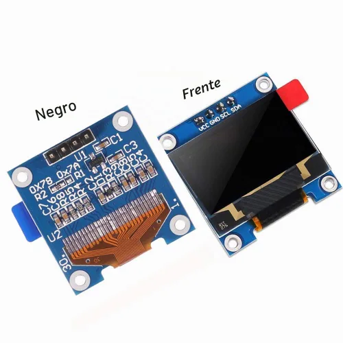 Vista 3 de 6 piezas 0,96 pulgadas módulo de pantalla OLED 128 x 64 I2C pantalla 0,96 pulgadas 12864 módulo OLED azul módulo de pantalla OLED IIC serie