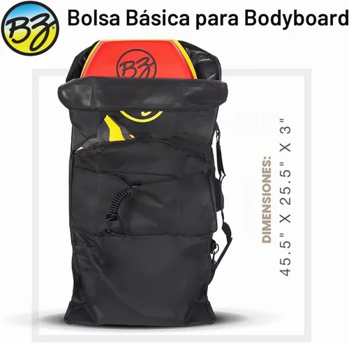 Vista 3 de Wham-O BZ Bodyboards - Bolsa básica para bodyboard - Nylon - Capacidad de 2 tablas (negro)