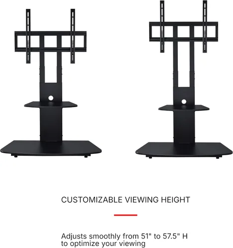 Vista 3 de Proman Porducts ST17176 Marco - Soporte para TV de hasta 86 pulgadas, altura ajustable y estantería, color negro