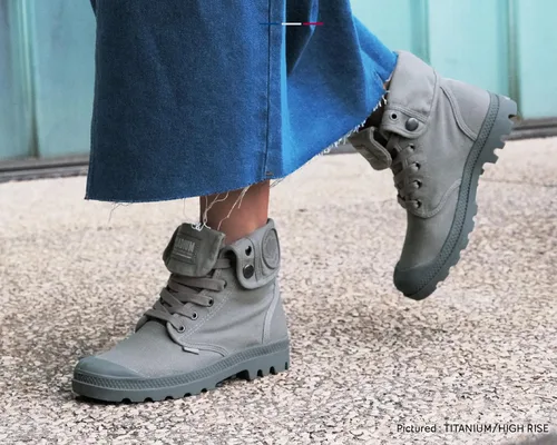 Vista 2 de Palladium Bota de lona holgada para mujer