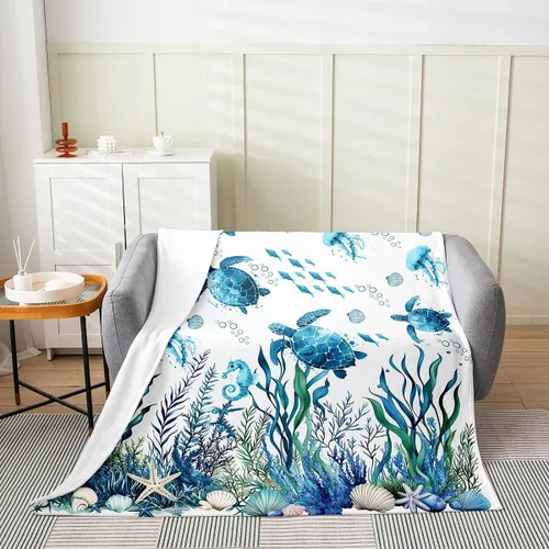 Vista 25 de jejeloiu Cute Mushroom Decor Plush Throw Blanket, For Kids Boys Girls 40"x50" Botanical Plants All Season,Bed Blanket Cartoon Mushrooms Flannel