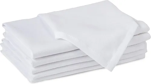 Vista 9 de Encasa XO Juego de 12 servilletas de tela de cóctel Servilletas de mesa de algodón puro Tamaño (9 x 9 pulgadas) B gris sólido Lavable a