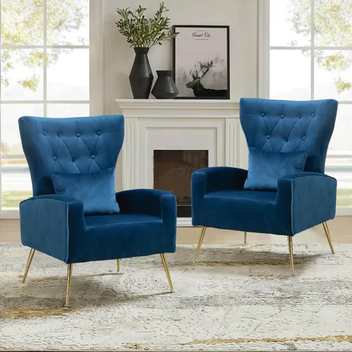 Vista 43 de Silla decorativa de terciopelo con respaldo abatible y cojín lumbar, sillón moderno para sala de estar/dormitorio, silla lateral de recepción