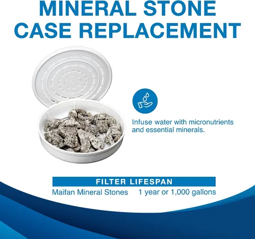 Vista 2 de Zen Water - Maifan Mineral Stones Reemplazo exclusivo para sistema de filtro de agua Zen, sistema portátil de purificación de agua esencial