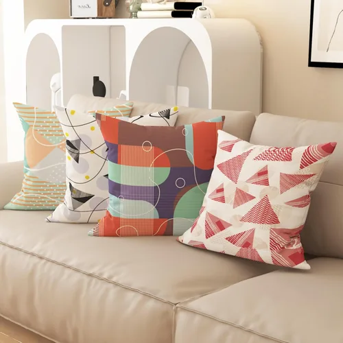 Vista 5 de Funda de almohada estampada, respaldo de dormitorio, almohada cuadrada con patrón de alce nórdico moderno, decoración para el hogar y la sala