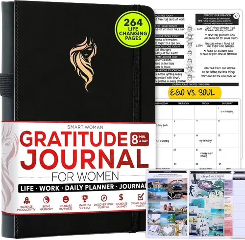 Vista 36 de Agenda de objetivos y para la vida de la ley de atracción, 90 días para crear la vida de tus sueños, diario de gratitud, agenda para el éxito