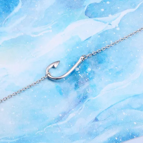 Vista 3 de DAOCHONG Tobillera para mujer de plata de ley S925 ajustable con cadena de pie y tobilleras