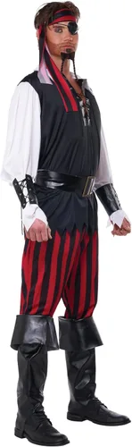Vista 5 de Pirate Costume for Men Adult Halloween and Cosplay Set