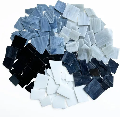 Vista 8 de Coloridos restos de vitrales, mosaico de vidrio transparente para manualidades a granel, hojas de vitrales irregulares, paquete de valor de 35 onzas